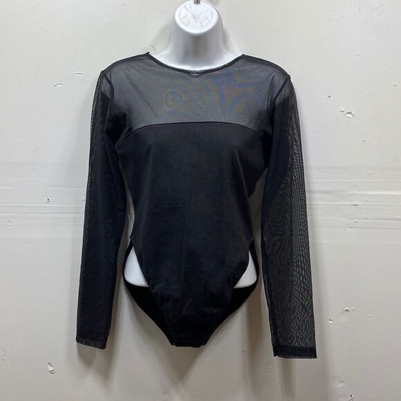 Victoria's Secret Tops - Vintage Gold Label Victoria's Secret Mesh Bodysuit Large